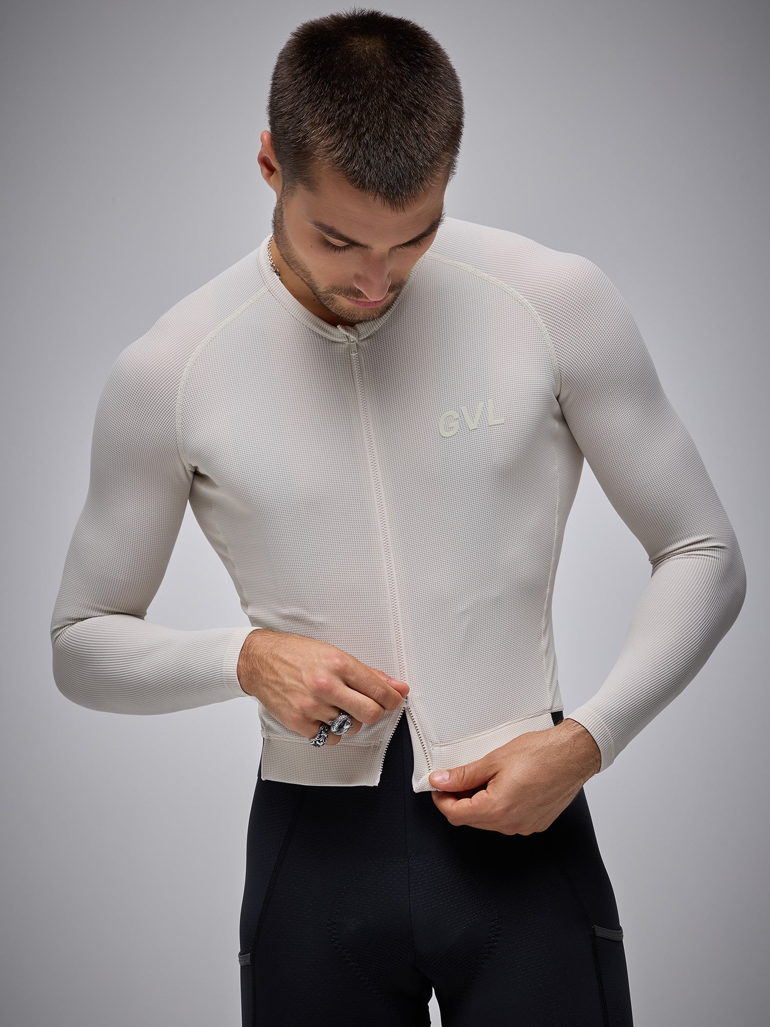 MODERN CLASSIC WAFFLE LS JERSEY - MOON