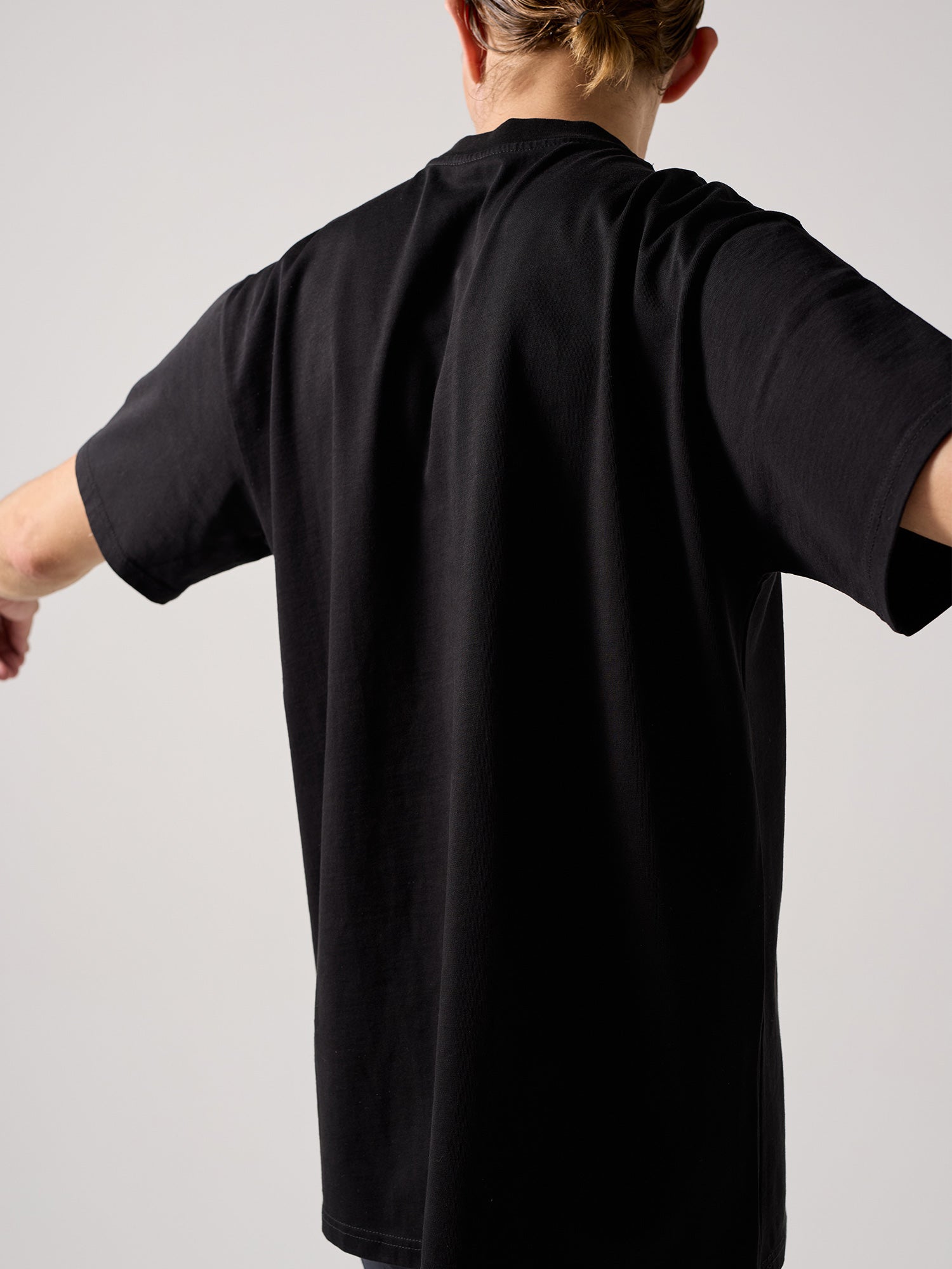 OVERSIZED COTTON CORE TEE - BLACK