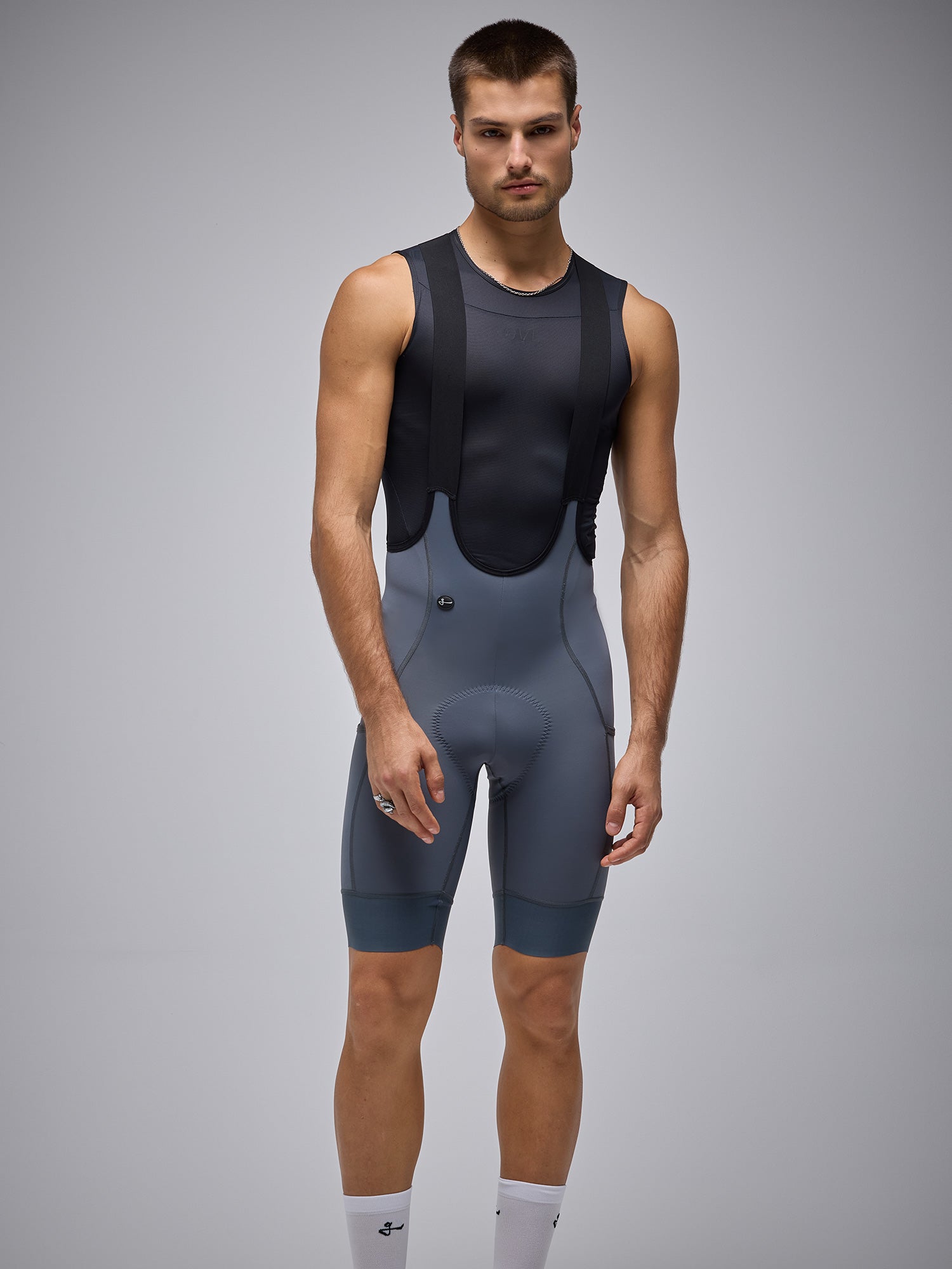 MEN'S ESSNTL CARGO BIB SHORTS - GREY