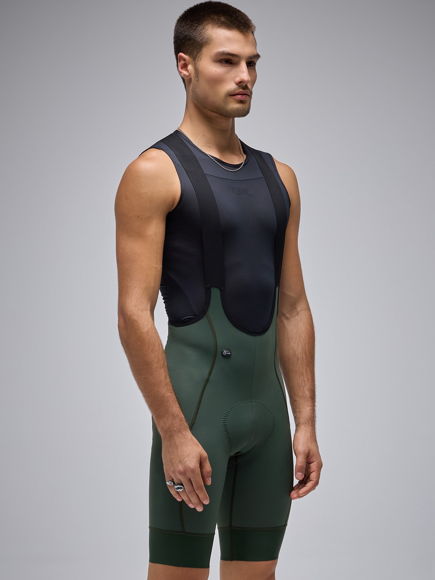 MEN'S ESSNTL CARGO BIB SHORTS - PINE