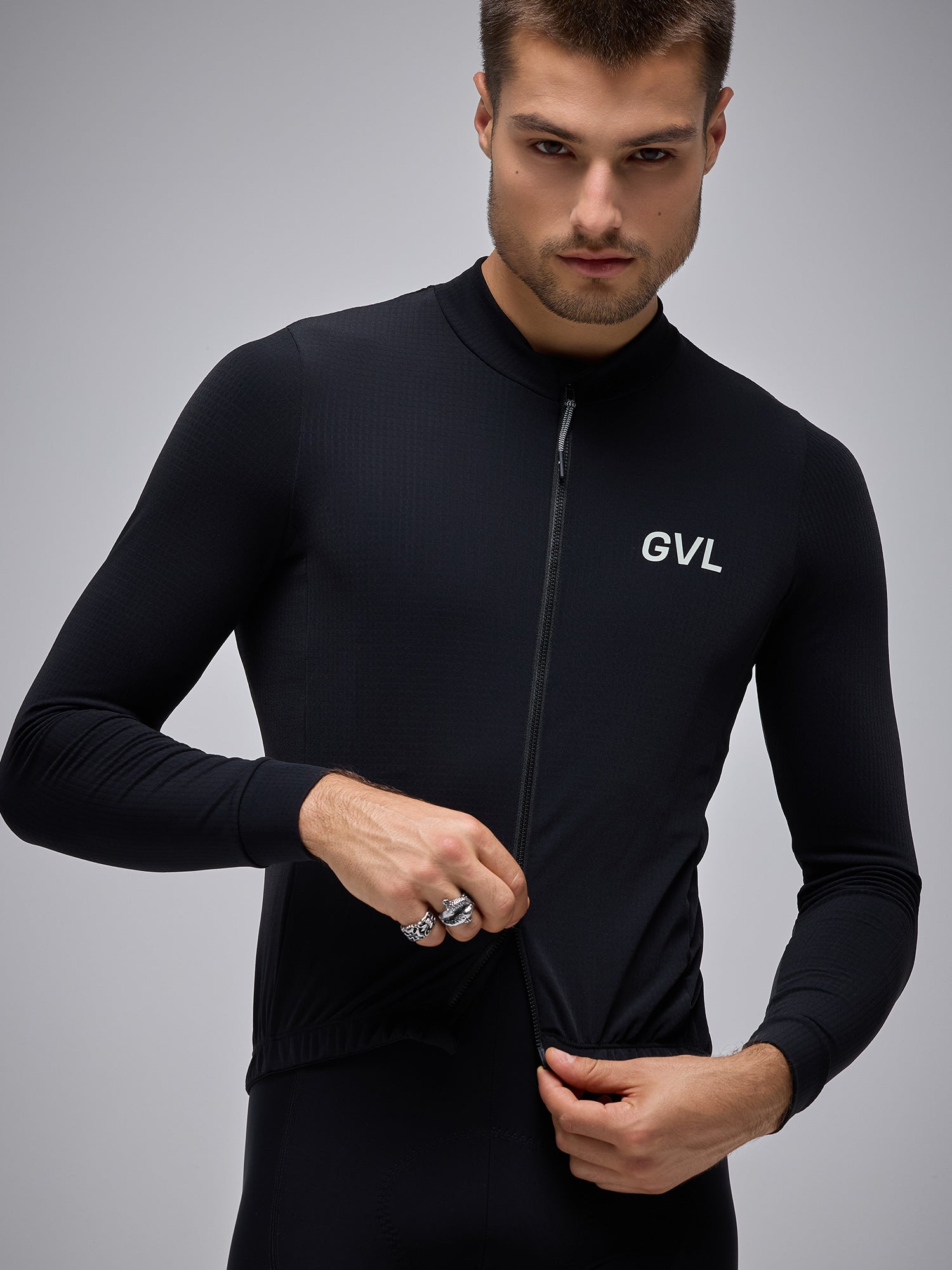 MODERN CLASSIC LS THERMAL GRID JERSEY - BLACK