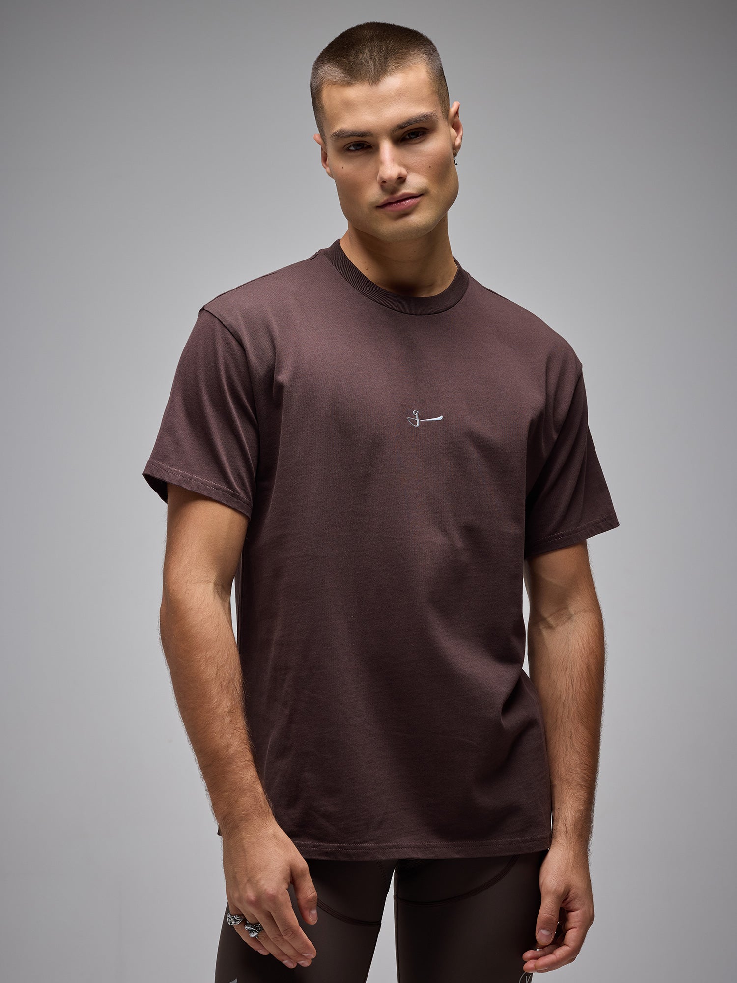 G90 OVERSIZED COTTON TEE - BROWN